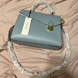 Calvin Klein twilight blue satchel